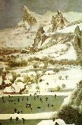 Pieter Bruegel, detalj fran jagarna i snon,januari